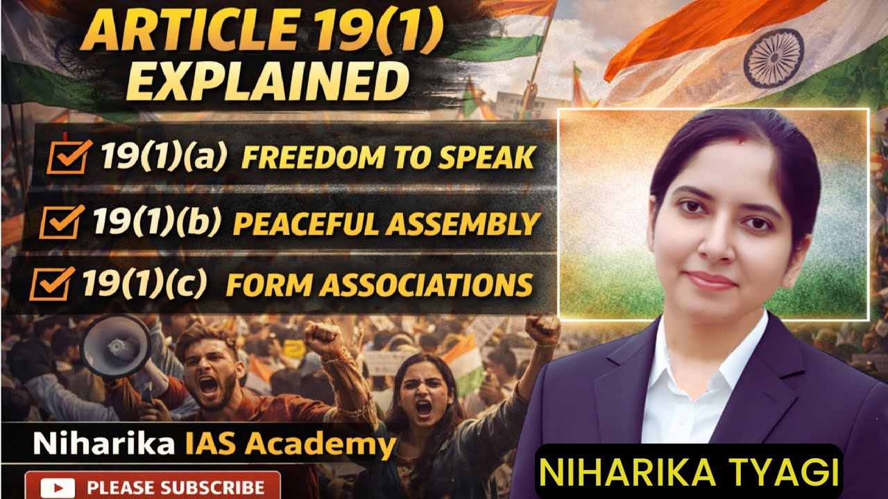 L 51 -Article 19 Explained | Freedom of Speech, Assembly & Association | UPSC Polity