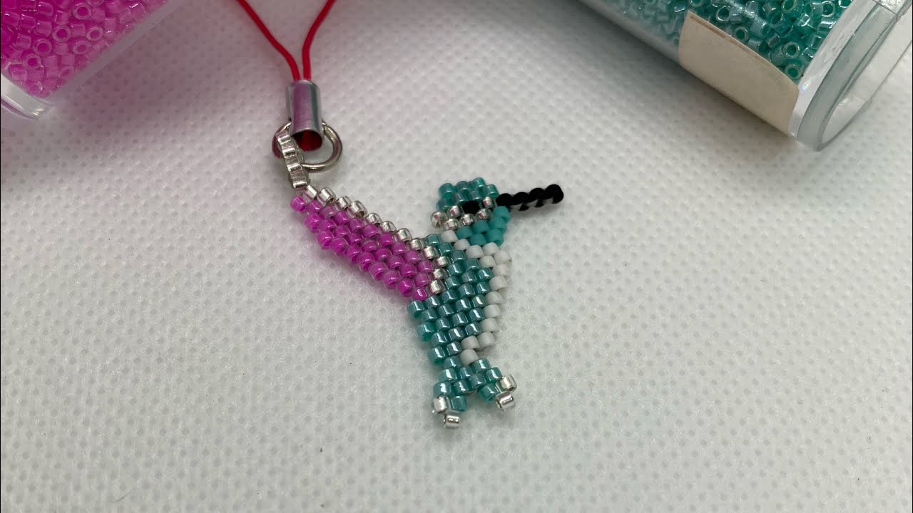 Tutorial Mini colibrí / Miyuki / Brick Stitch