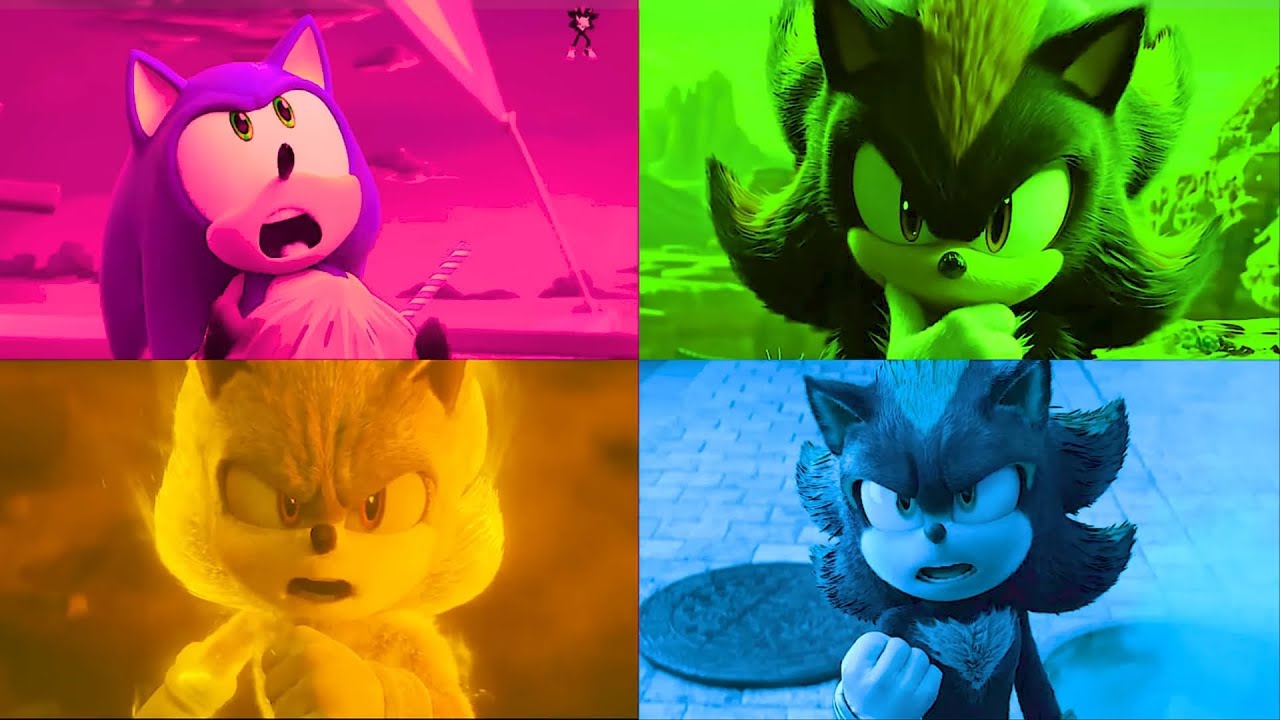 SONIC THE HEDGEHOG 3 | Coffin Dance Meme Song Cover 4 Colors