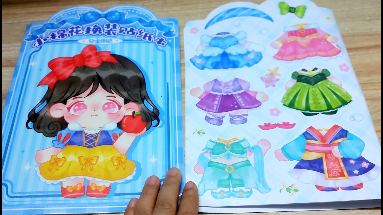 Sticker Thiết kế váy công chúa Bạch Tuyết Cinderrella Aurora Ariel Belle Rapunzel Tiana Ellsa Jasmin