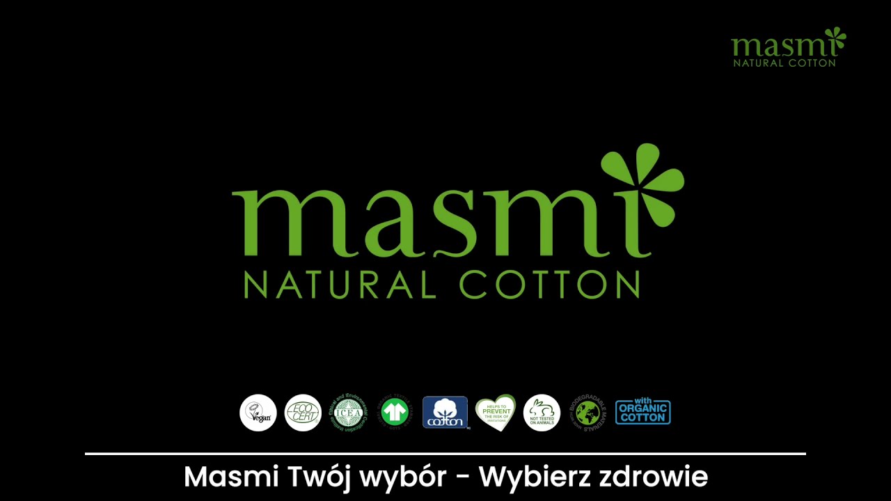 Najzdrowsze tampony Masmi, 100% certyfikowanej bawełny organicznej z systemem Cotton Lock