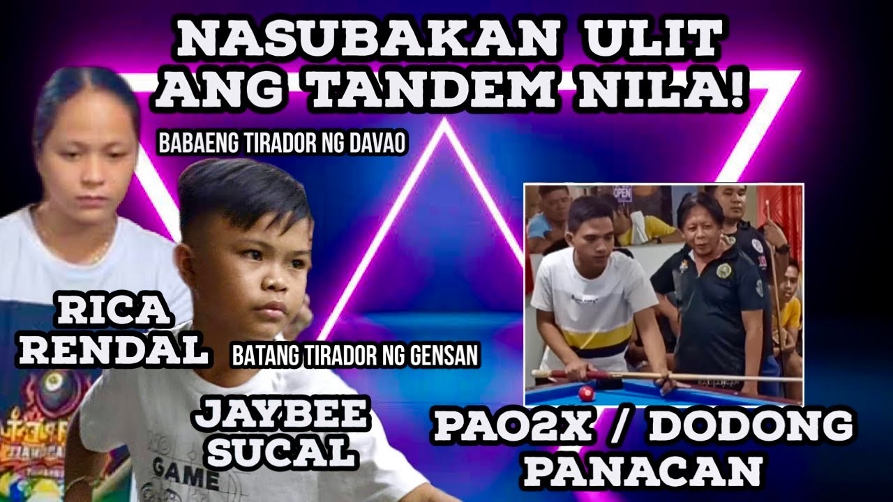 Babaeng Tirador Rica/Jaybee Sucal 🆚 Pao2x/Dodong Panacan|Race 7 | 10 Balls Davao