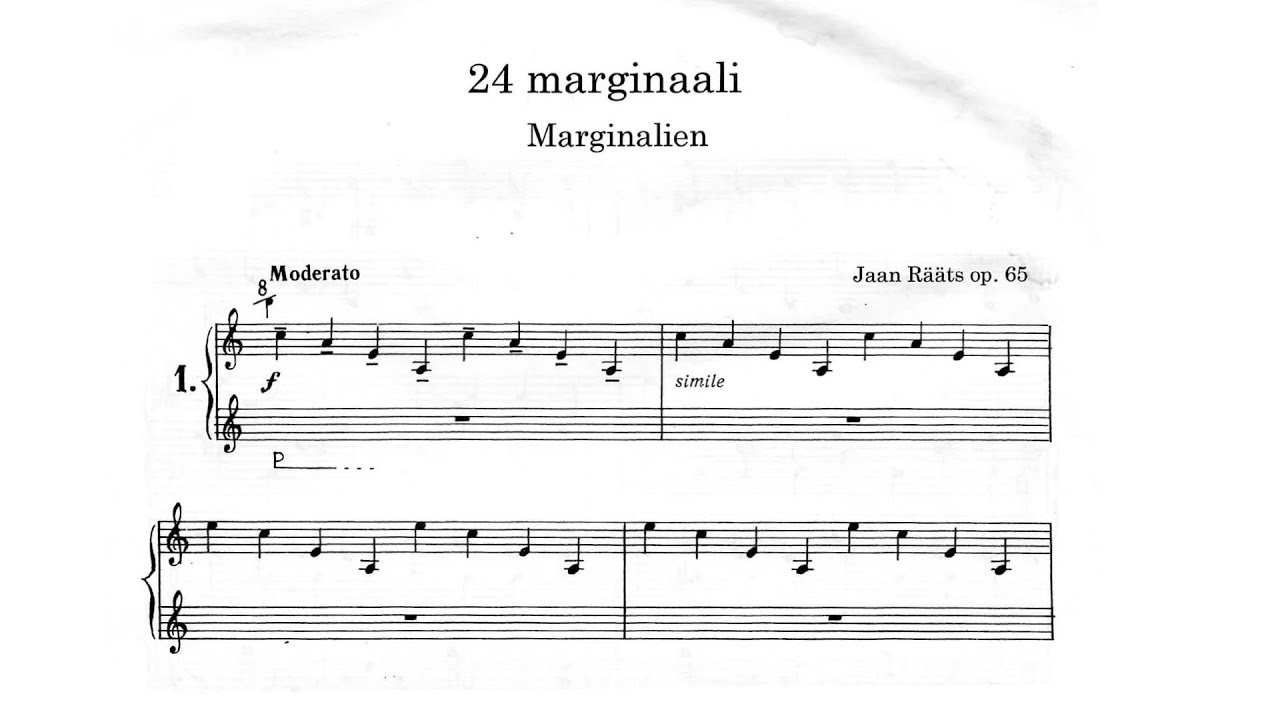 J. Rääts - 24 Marginals, Op. 65 (Kalle Randalu, piano)