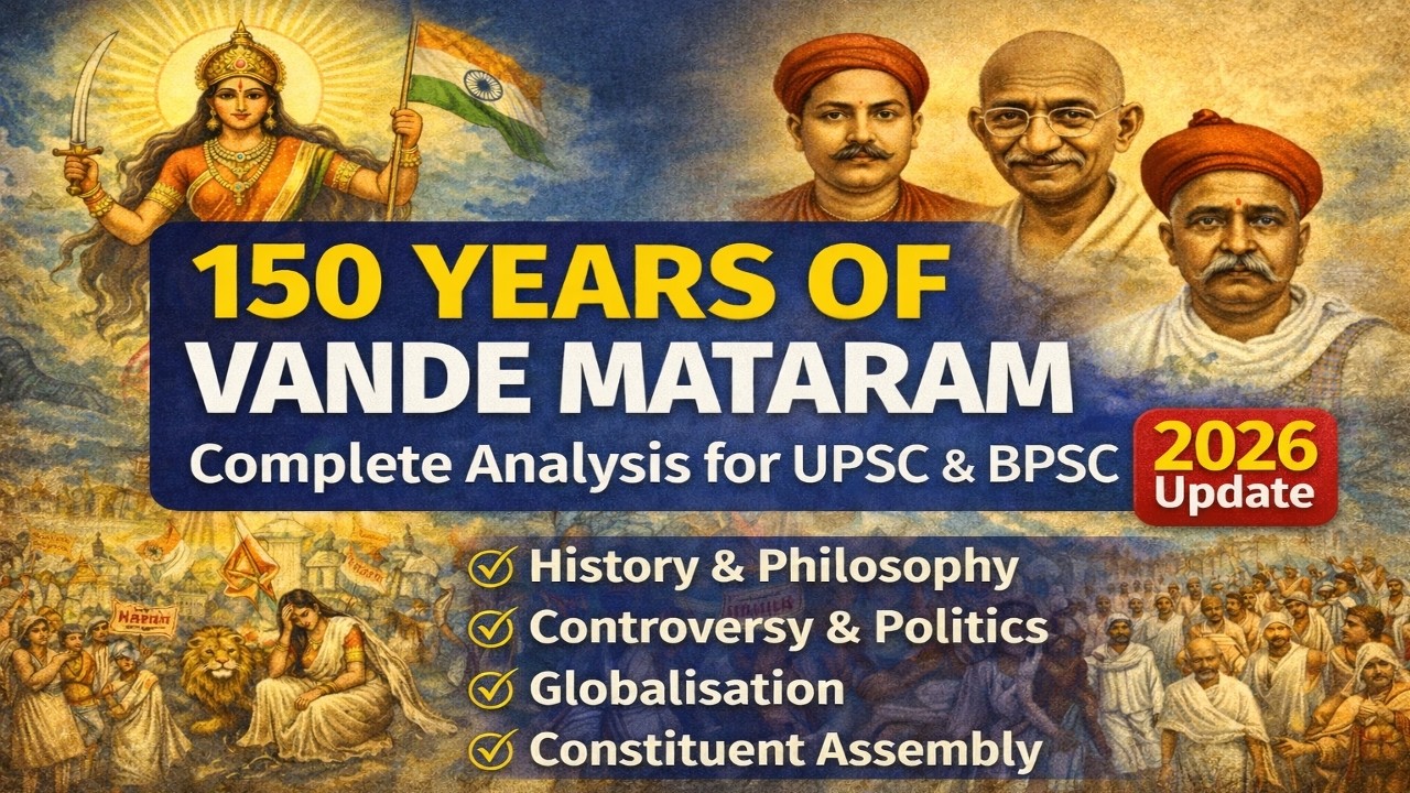 150 Years of Vande Mataram | Complete Analysis for UPSC/BPSC | History, Politics & 2026 Update