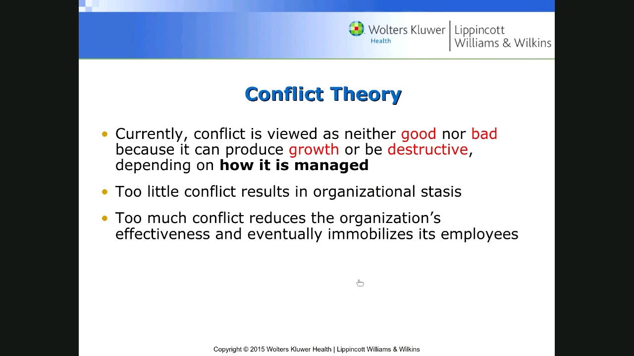 Managing Conflict  in Nursing Management Part1
