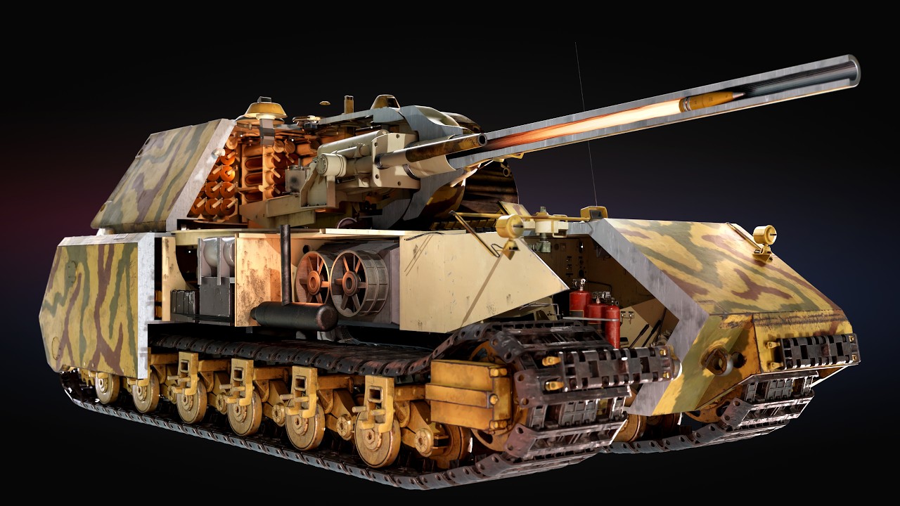 Внутри танка Panzer VIII Maus