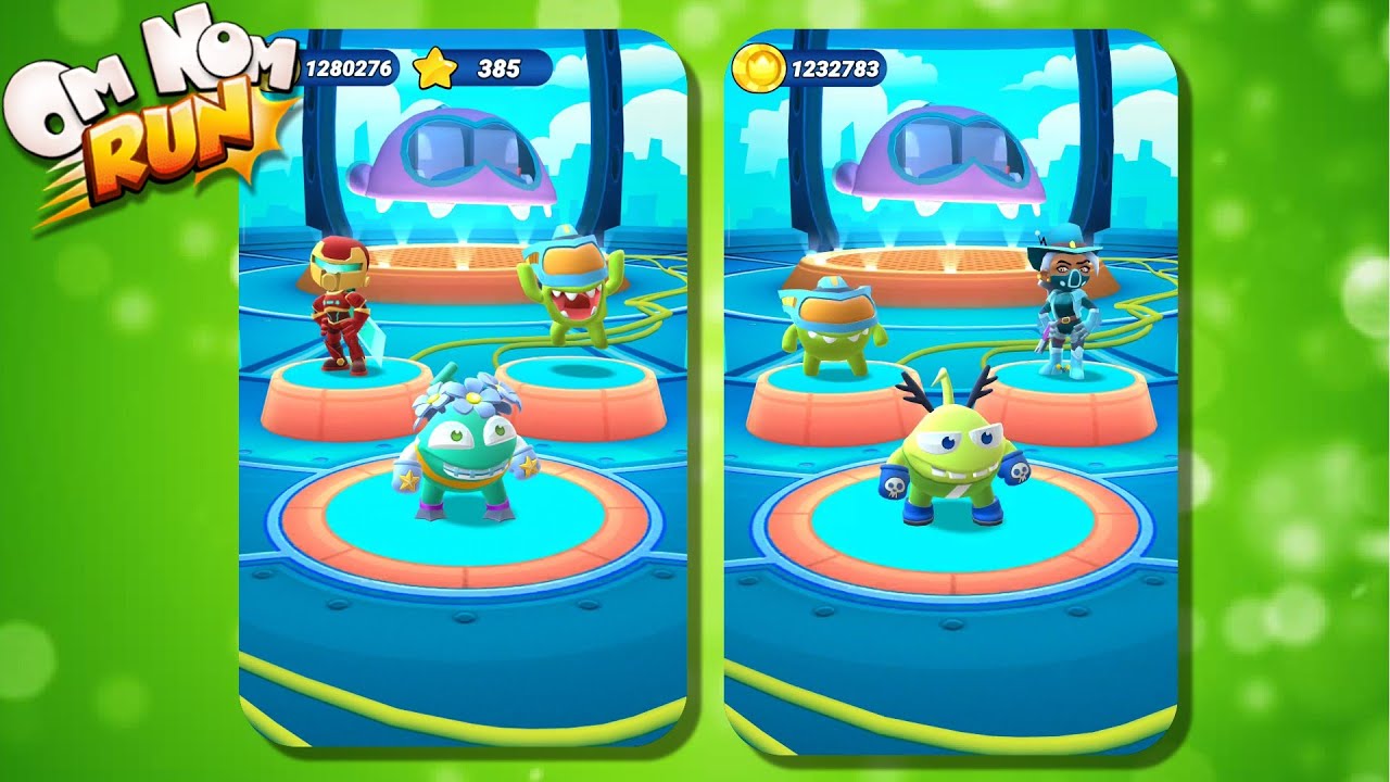Om Nom Run: Customize Your Characters And Race - Gel Hon vs Gel Pea!