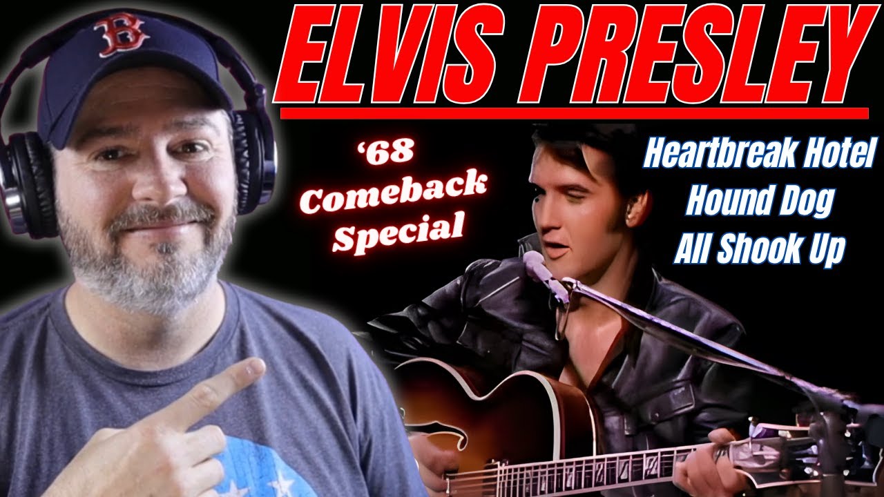 Реакция Элвиса Пресли на Heartbreak Hotel / Hound Dog / All Shook Up (специальный концерт-возвращ...