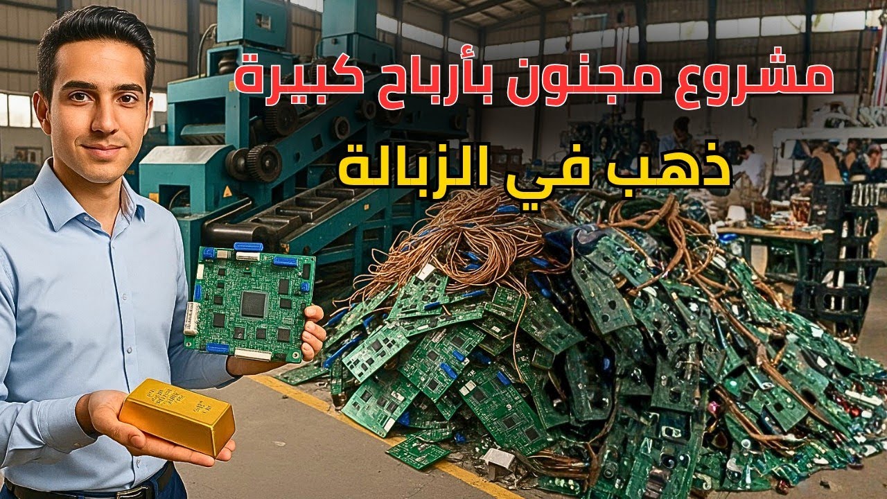 فكرة مشروع ذهب من الزبالة | استخراج النحاس والدهب من الأسلاك والبوردات الإلكترونية