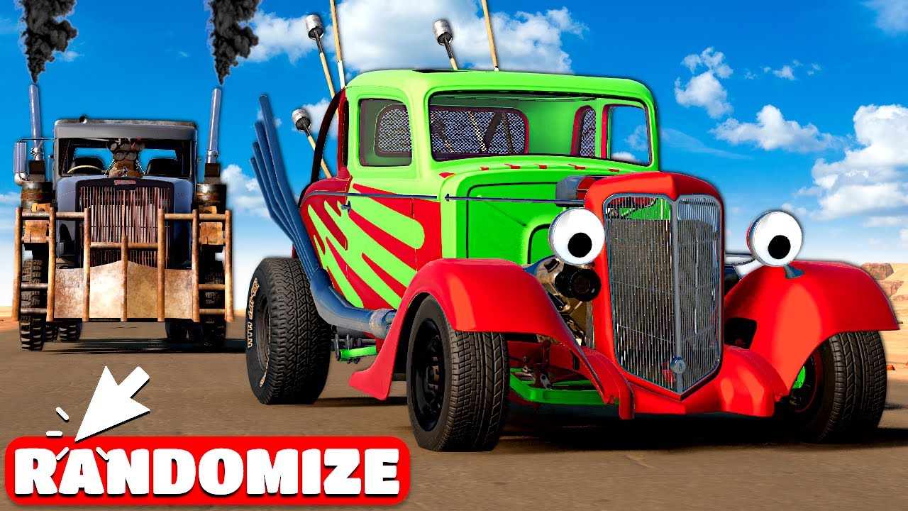 MAD MAX CHASE IN RANDOM CARS! (BeamNG)