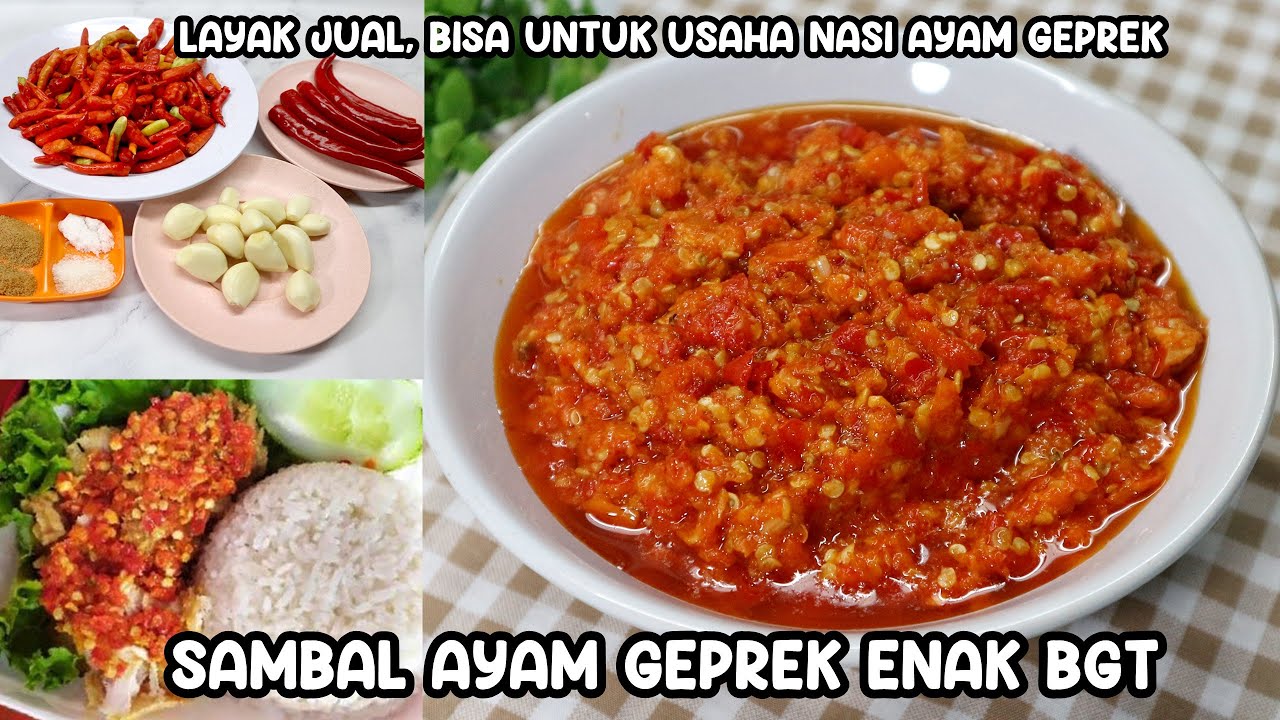 RESEP SAMBAL AYAM GEPREK UNTUK JUALAN | ENAK BANGET BIKIN NAGIH
