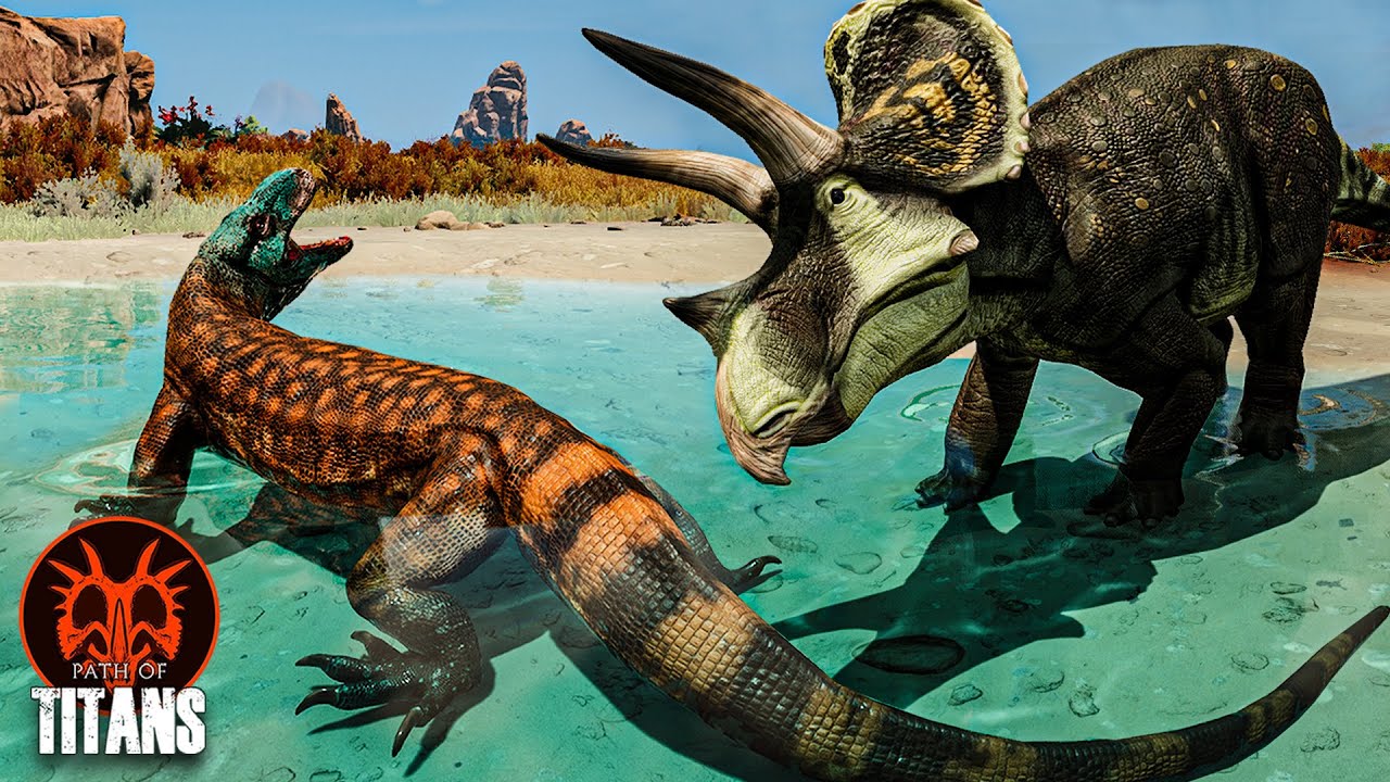 MEGALANIA hat einen GIFTIGEN BISS 🦠🦠 Damit greift er selbst APEX-PRÄDATOREN an🦎 - Path of Titans