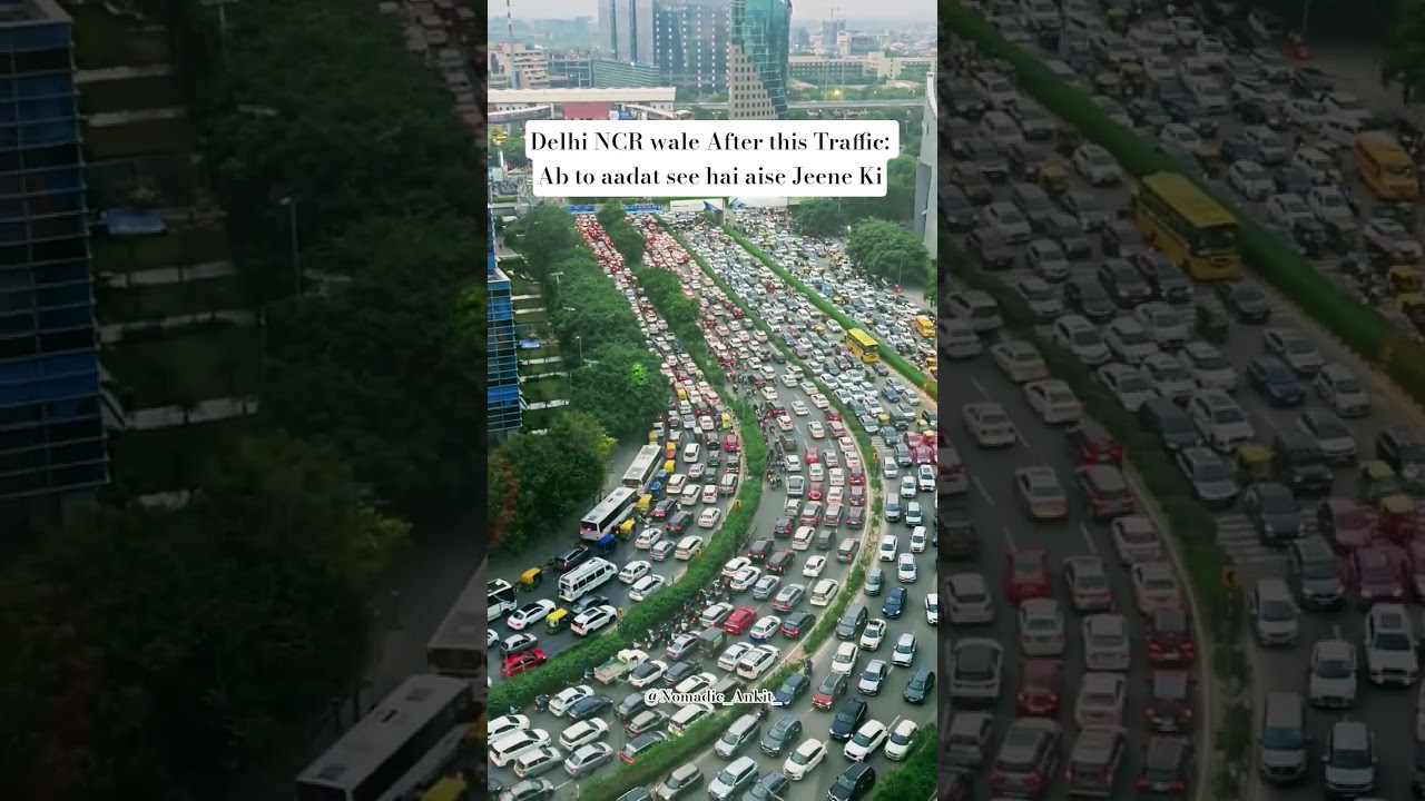 Cyber City Traffic 🙄 #shorts #youtube #ytshorts #gurgaon #trending #viral