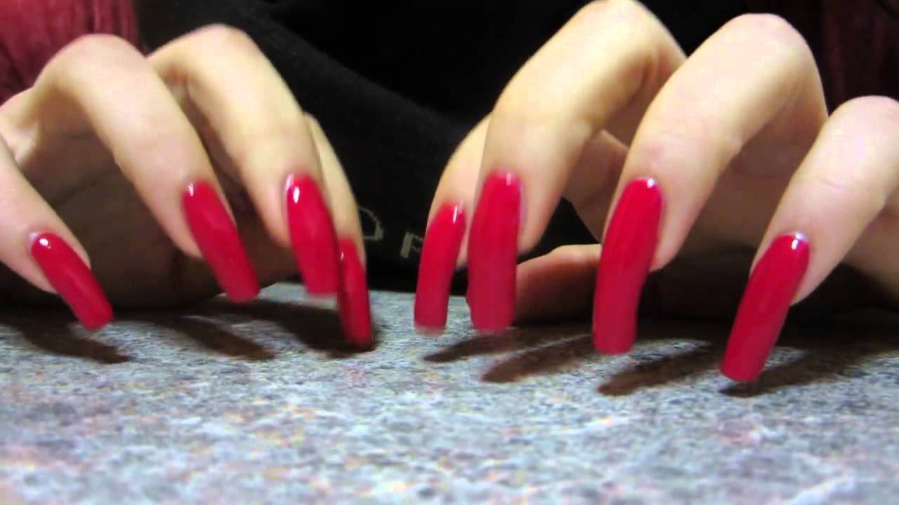 ASMR: dani89 scratching and tapping with her long natural nails  (video 53)