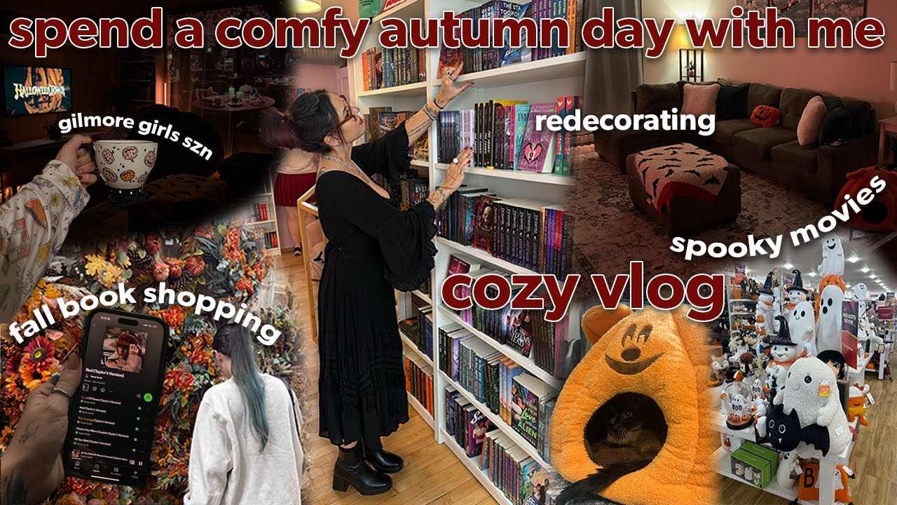 a cozy fall reset vlog 🤎🪵🍂 | fall shopping, decor haul, bookstore, reorganizing + more!