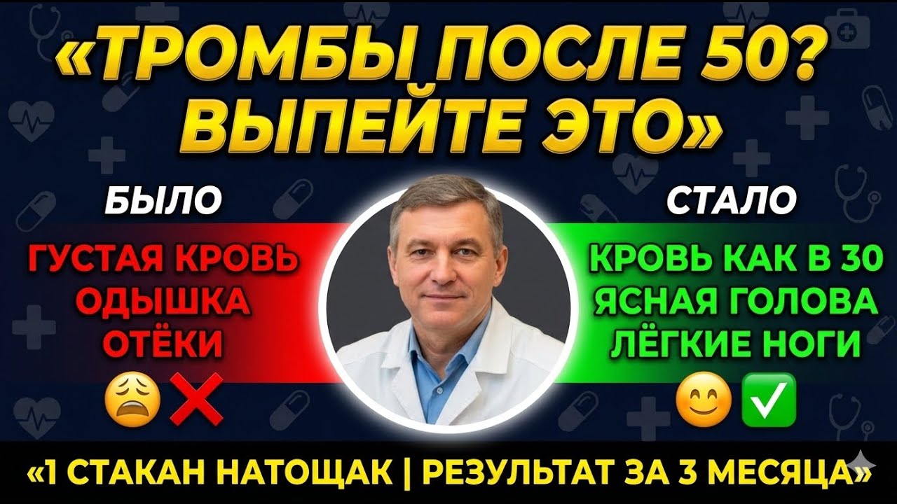 1 стакан натощак — и тромбы после 50 начнут рассасываться. Мурад Алиев объясняет