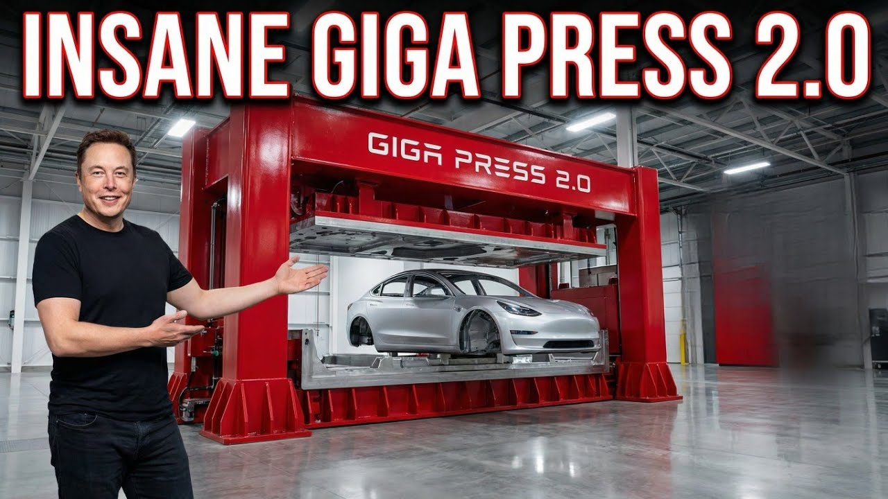 La Giga Press 2.0 di Tesla &egrave; irreale: ecco come funziona davvero