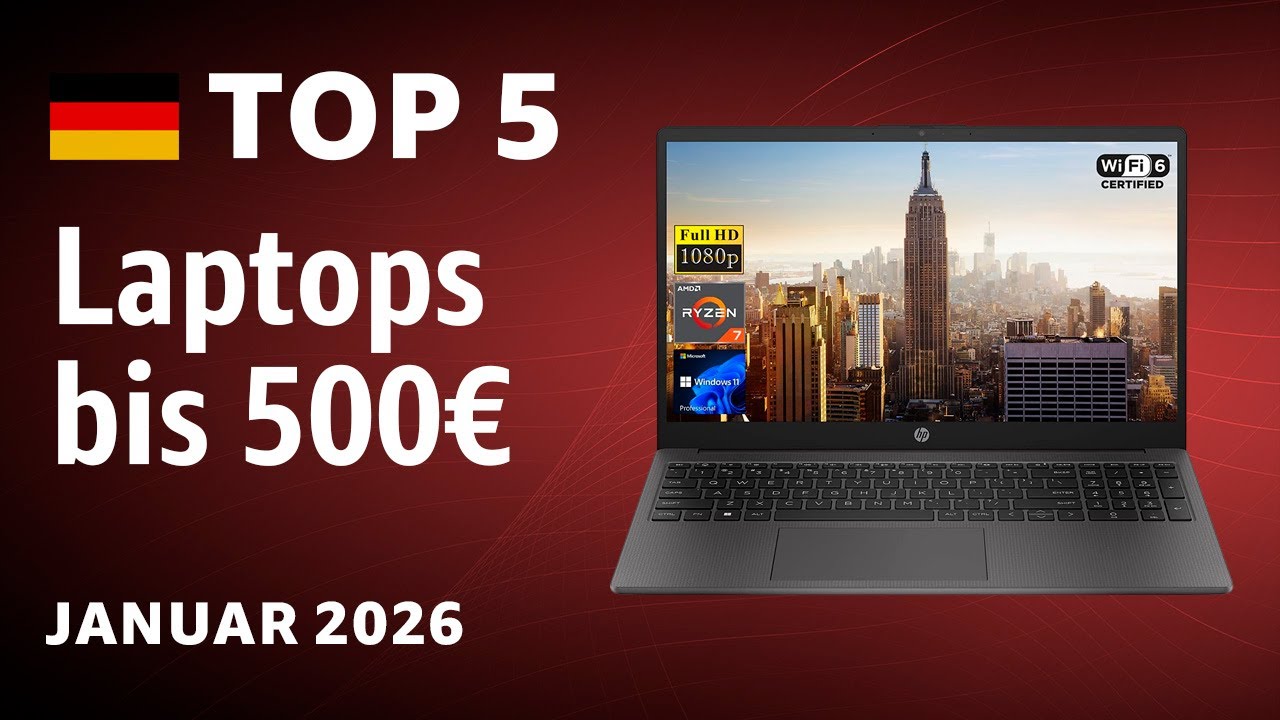 TOP—5. Beste Laptops bis 500€. Test & Vergleich Januar  2026