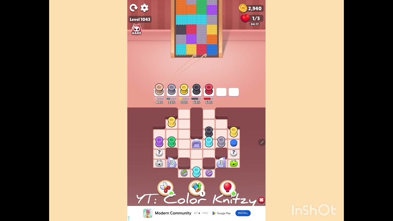 Color Knitzy level 1043 (HARD)