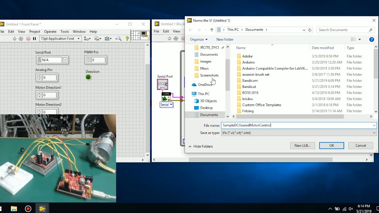 LabView + gizDuino SE: Controlling a DC Motor with potentiometer using Hulkster Motor Driver