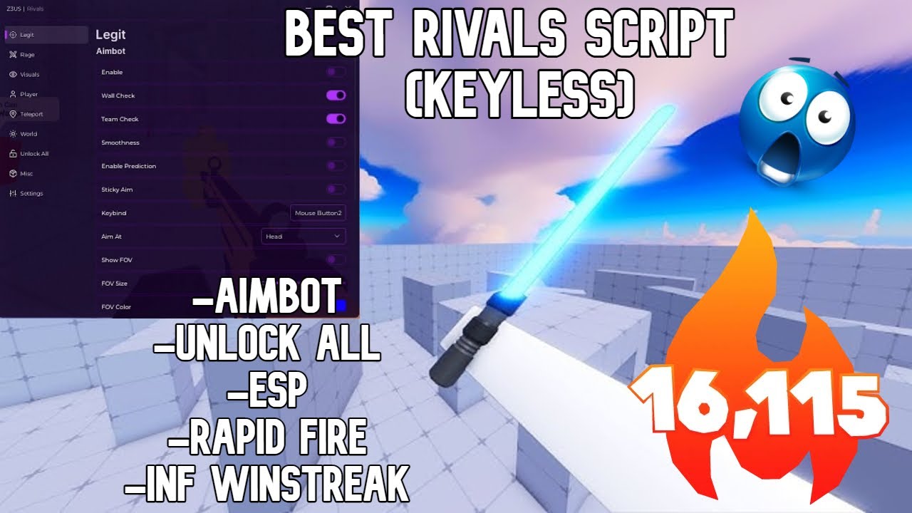 [BEST] Rivals Script/Hack| Silent Aim + ESP + Unlock All + Ragebot and more!