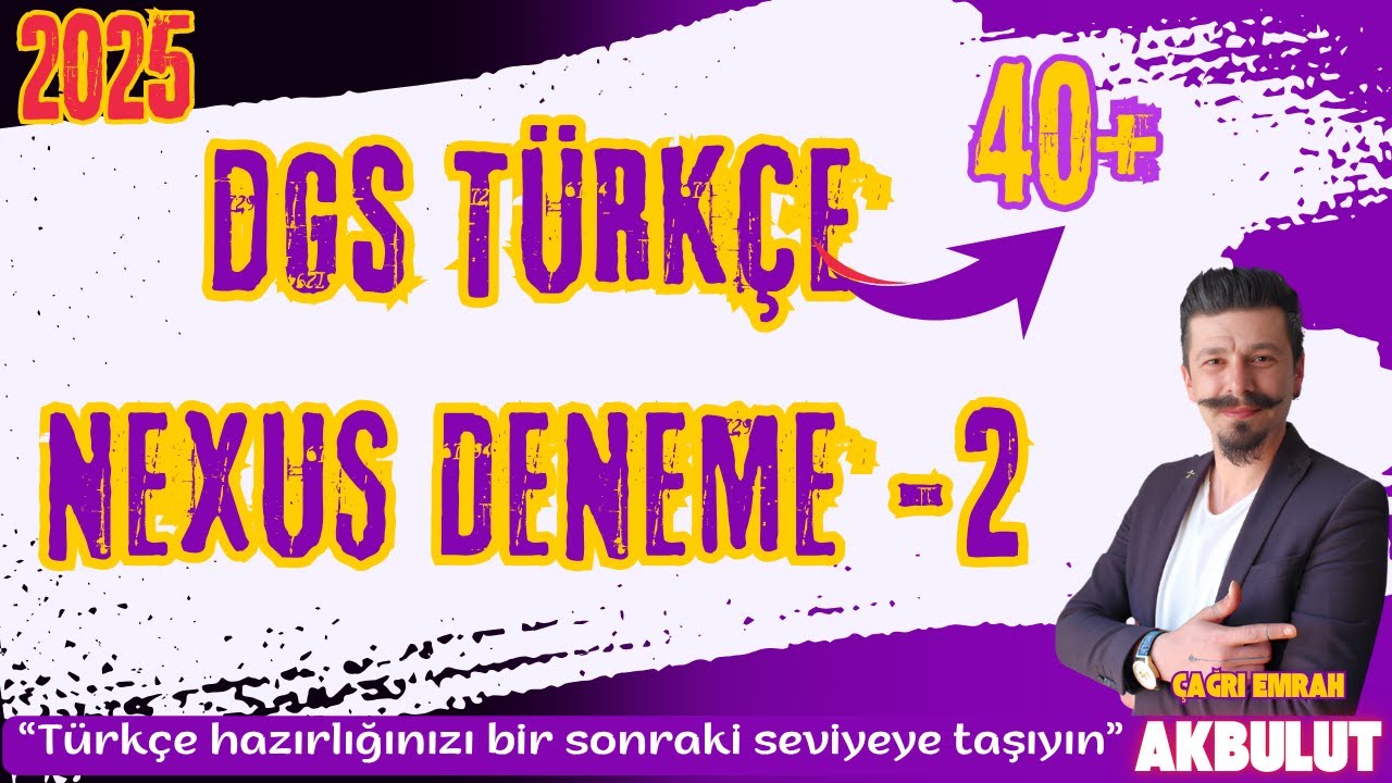 📚 DGS AGS KPSS ALES İçin TAM DENEME - 2 | Sözcükte Anlam, Cümlede Anlam, Paragraf, Sözel Mantık