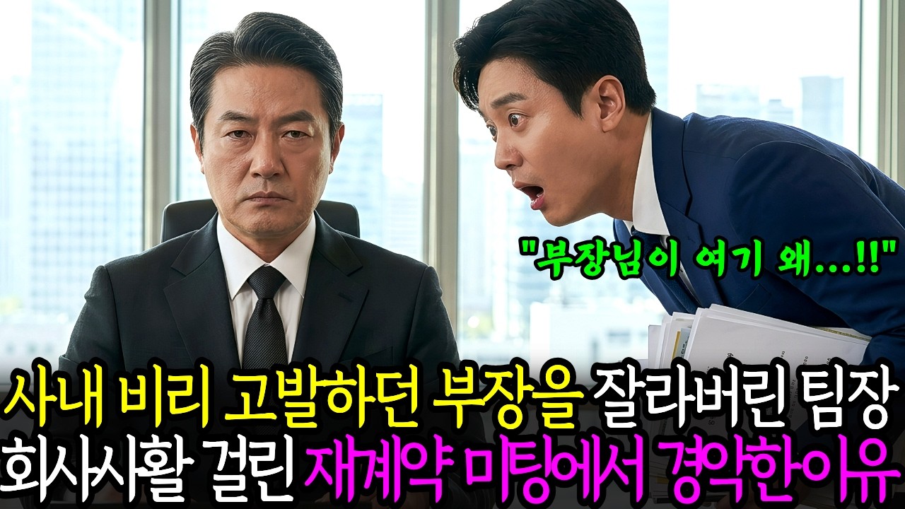사내 비리를 고발한 부장을 내쫓은 팀장, 회사의 사활이 걸린 재계약 미팅에서 경악한 이유