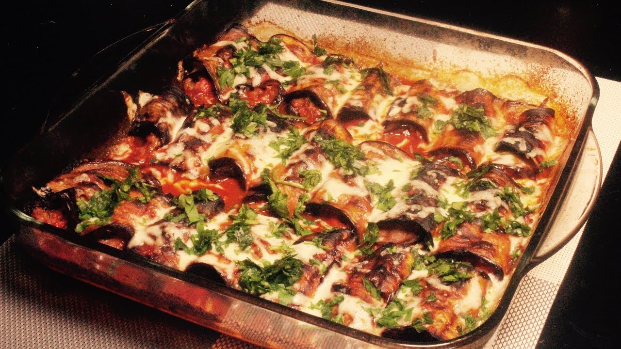 Iraqifoodkitchen - Eggplant rolls with minced meat