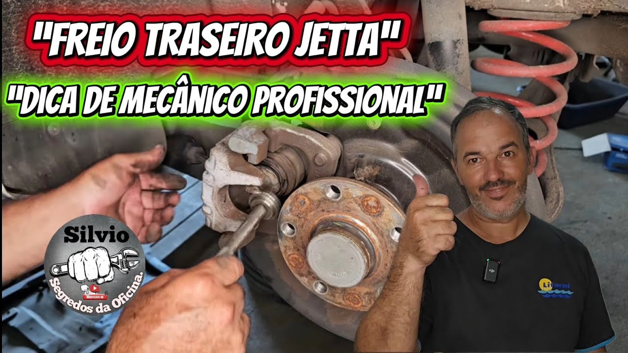 Como trocar as pastilhas do freio traseiro Jetta de maneira correta #mecânica #jetta 