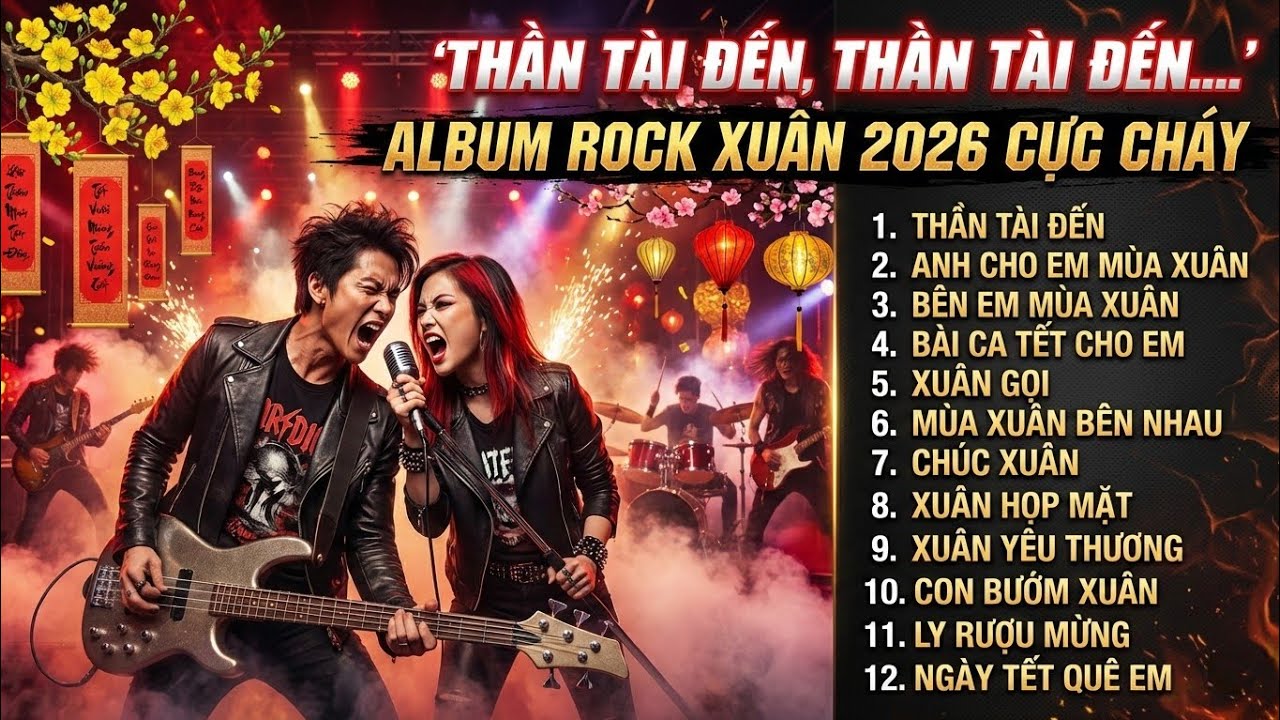 TUYỂN TẬP NHẠC ROCK XUÂN SÔI ĐỘNG 2026 MỚI NHẤT | Nhạc Tết Cover ROCK cực cháy, nghe là ghiền ngay