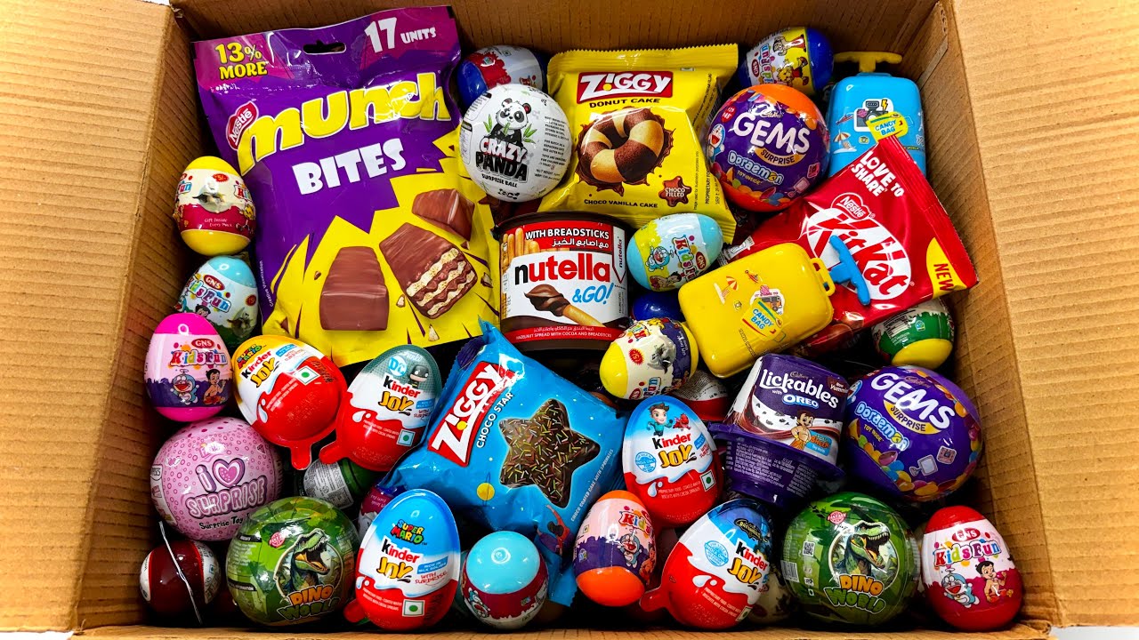 Box Of Surprise Eggs And Chocolate with Candies Unboxing ASMR || Lot’s Of Candies Opening 