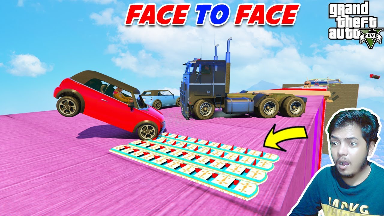 Cars Vs Cars 99.99% People Start Crying in This Spikes Face to Face Race GTA 5