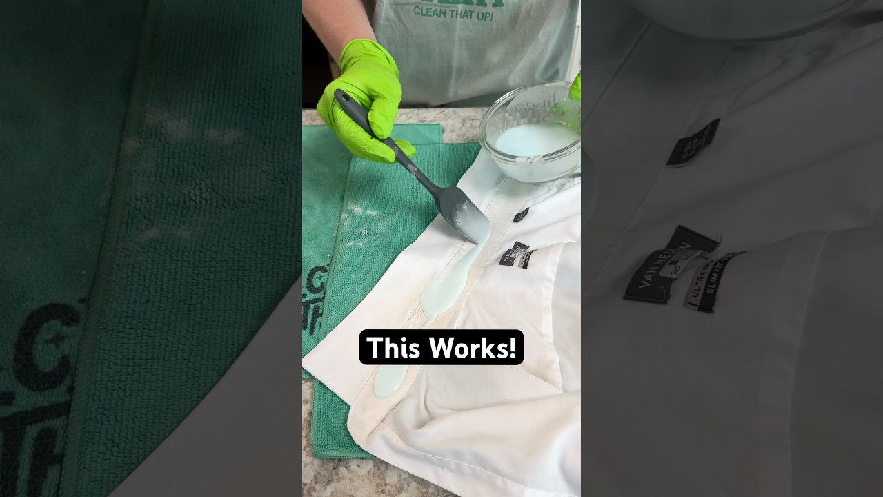 The Best way to remove sweat rings and yellowing from a dirty shirt collar!