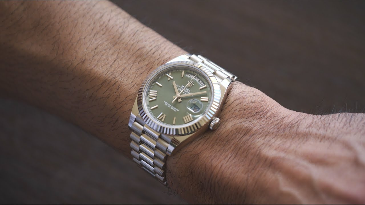 [4K] Обзор Rolex Day-Date Olive Green из белого золота: идеальные часы для сна? | Хафиз Дж. Мехмуд