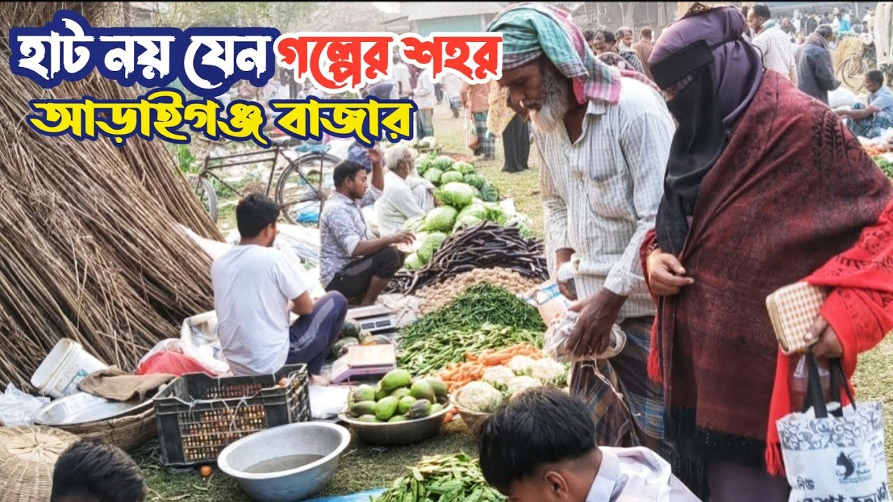 হাট নয় যেন গল্পের শহর। আড়াইগঞ্জ বাজার। গাজীপুর Village amazing hat in Gazipur.