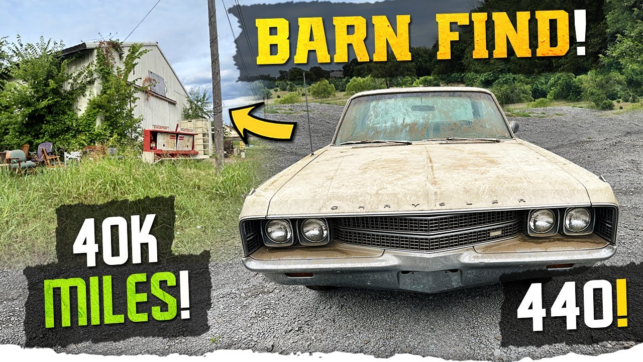 BARN FIND! 40K ORIGINAL MILES! Will it run??? ABANDONED 1968 Chrysler New Yorker.