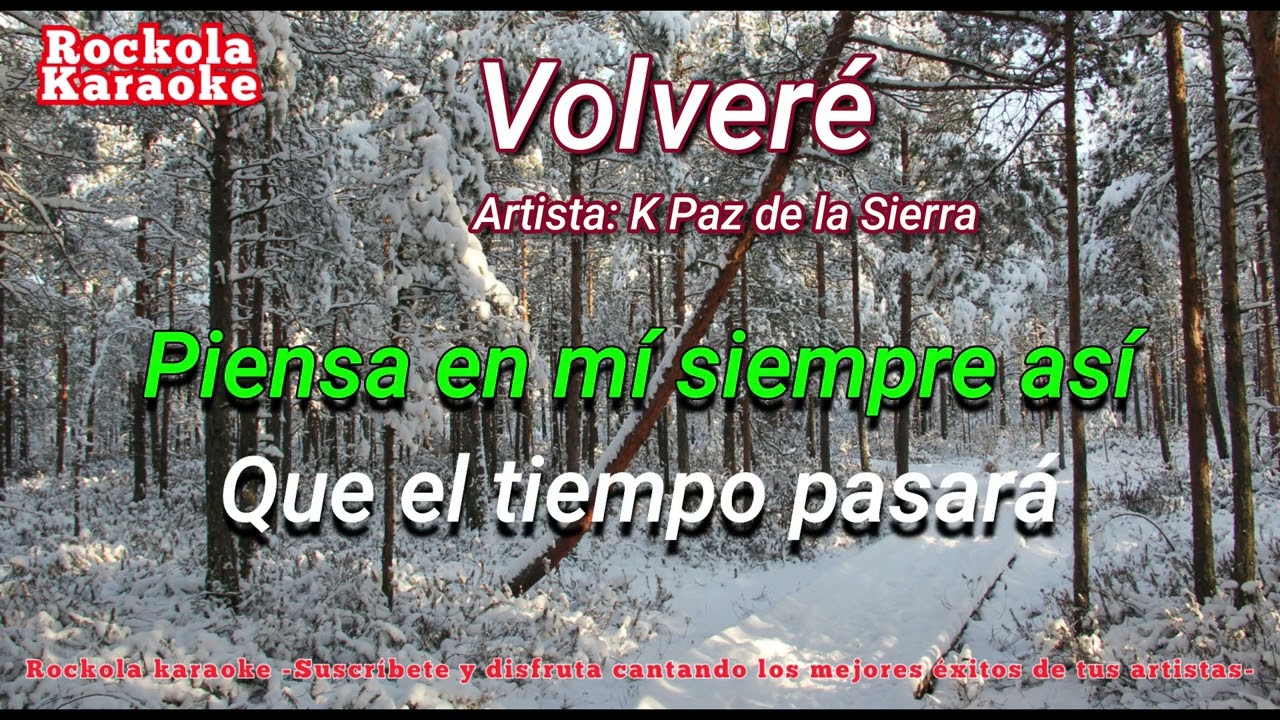 Volveré (Karaoke Versión Duranguense)