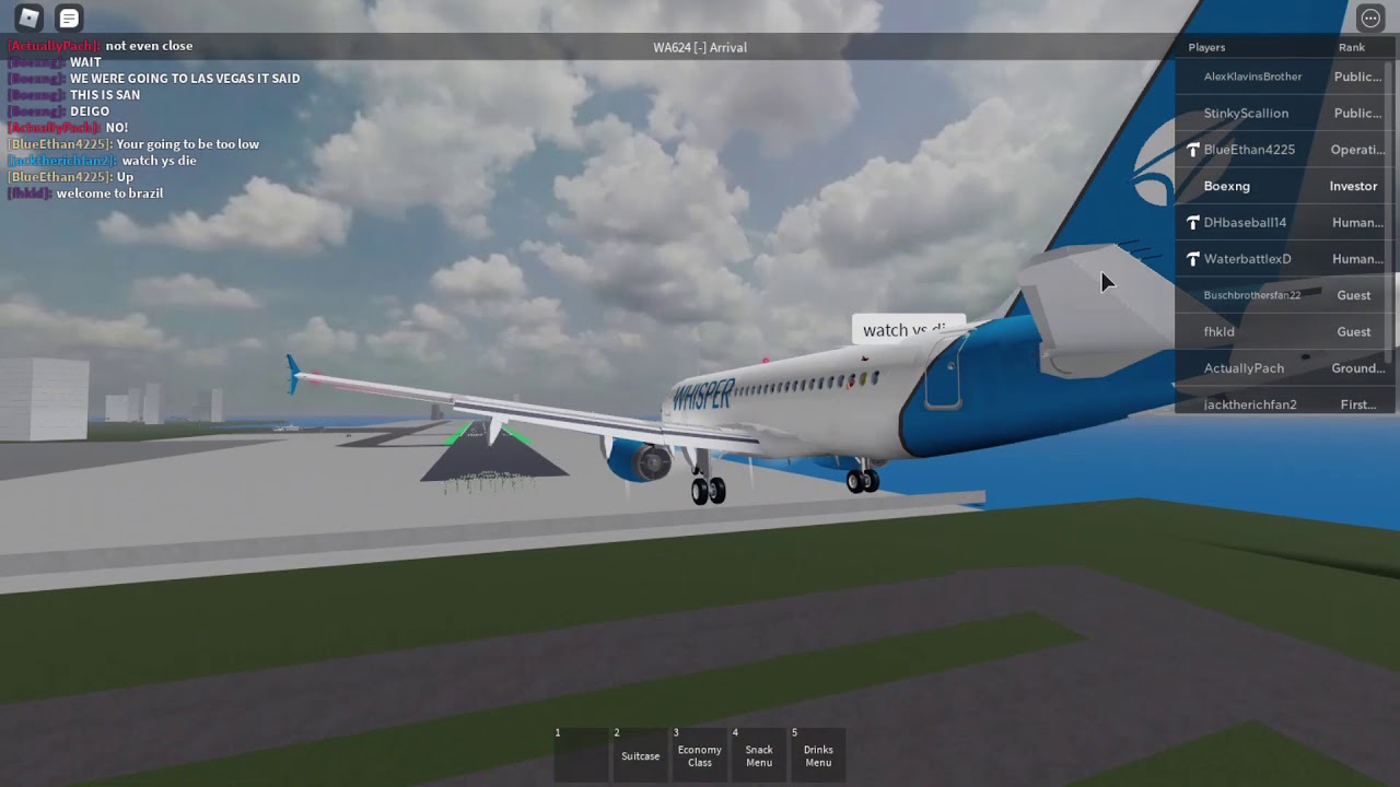 Whisper Airlines Early Landing