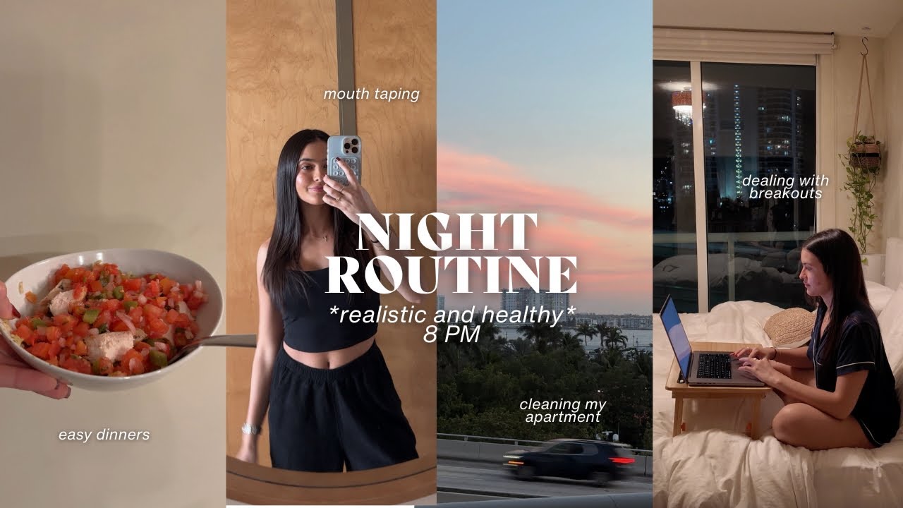 *REALISTIC* EARLY NIGHT ROUTINE (after work) 🌃🌙 🛌🏼 healthy dinner, skincare, and all my products!