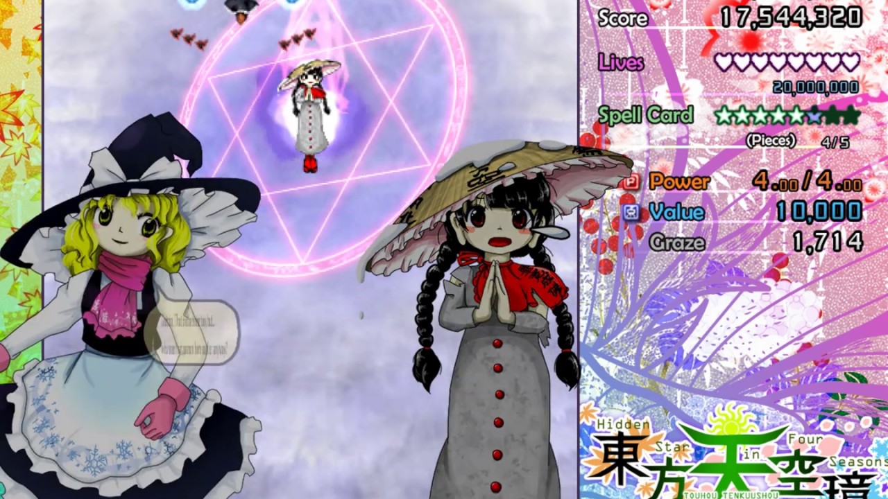 Touhou 16 - Hidden Star in Four Seasons - Perfect Stage 4 - Lunatic