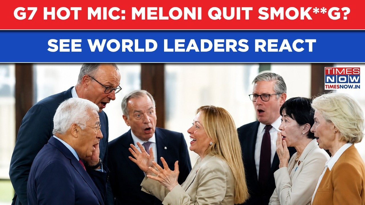 MELONI'S VIRAL G7 HOT MIC MOMENT: Italy PM 'QUIT SMOK**G'? World Leaders Give Funny Reax | Watch