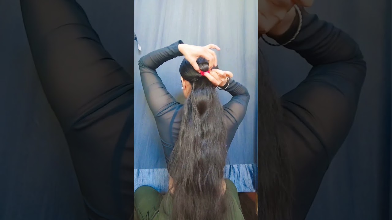 Everyday Easy Voluminous Ponytail Updo ✅#newpost #viral #ponytail #hairstyle #wedding #ytshorts #fyp
