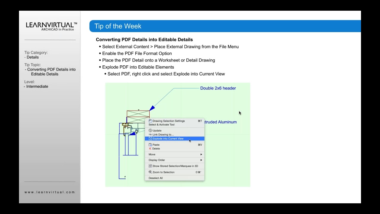 Converting PDF Details into Editable Details in ARCHICAD