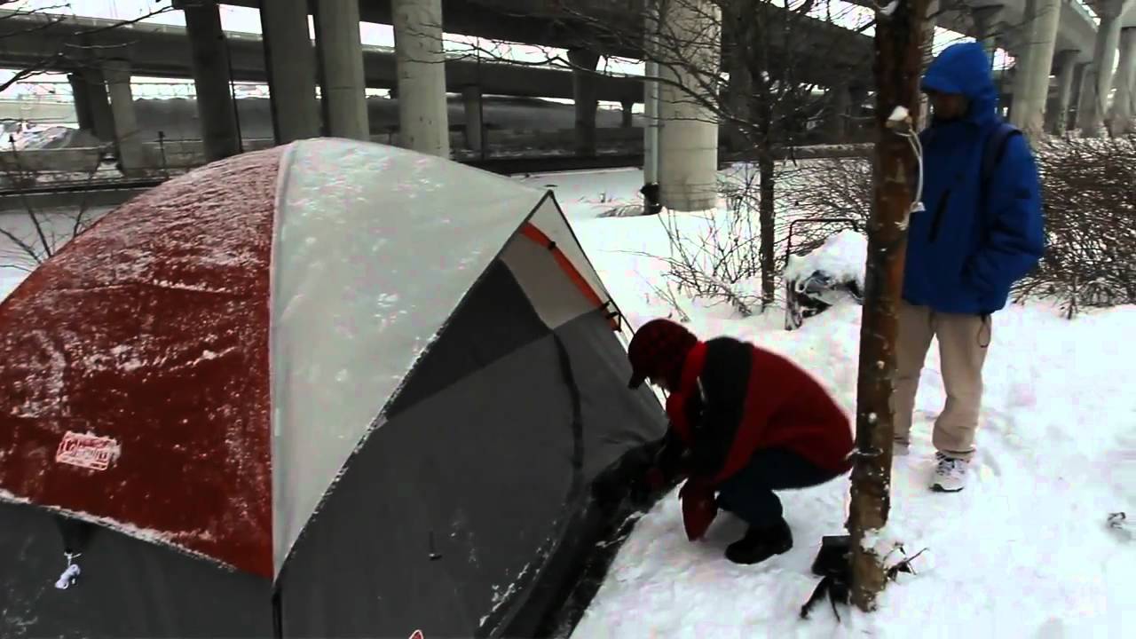 Homeless young adults live under the Zakim Bridge