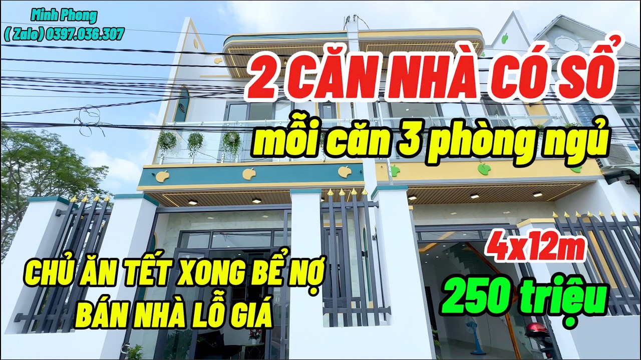 Rẻ chưa từng có, đầu năm chủ gã 2 căn nhà có sổ sẵn, 3 phòng ngủ 4x12m bán lỗ giá 250 triệu