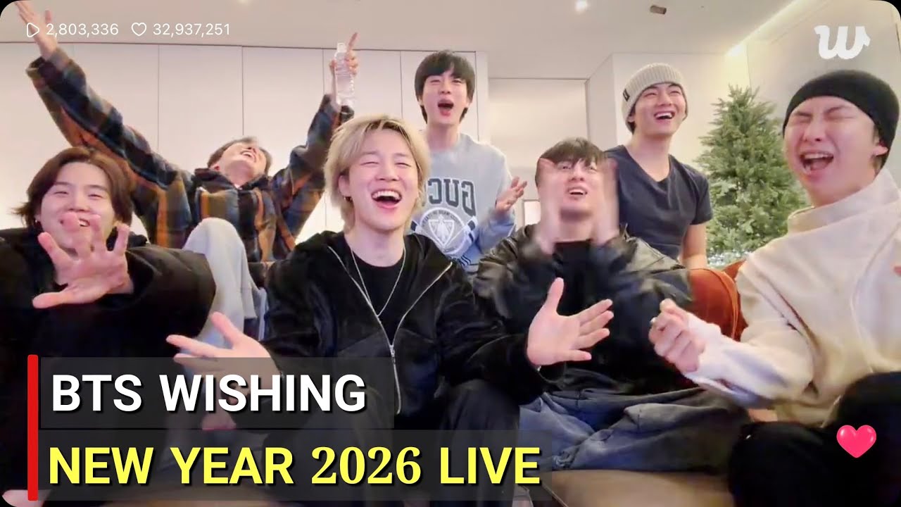 🔴[ПРЯМАЯ ТРАНСЛЯЦИЯ] BTS поздравляют с Новым 2026 годом в прямом эфире на Weverse | Джин, Шуга, Д...