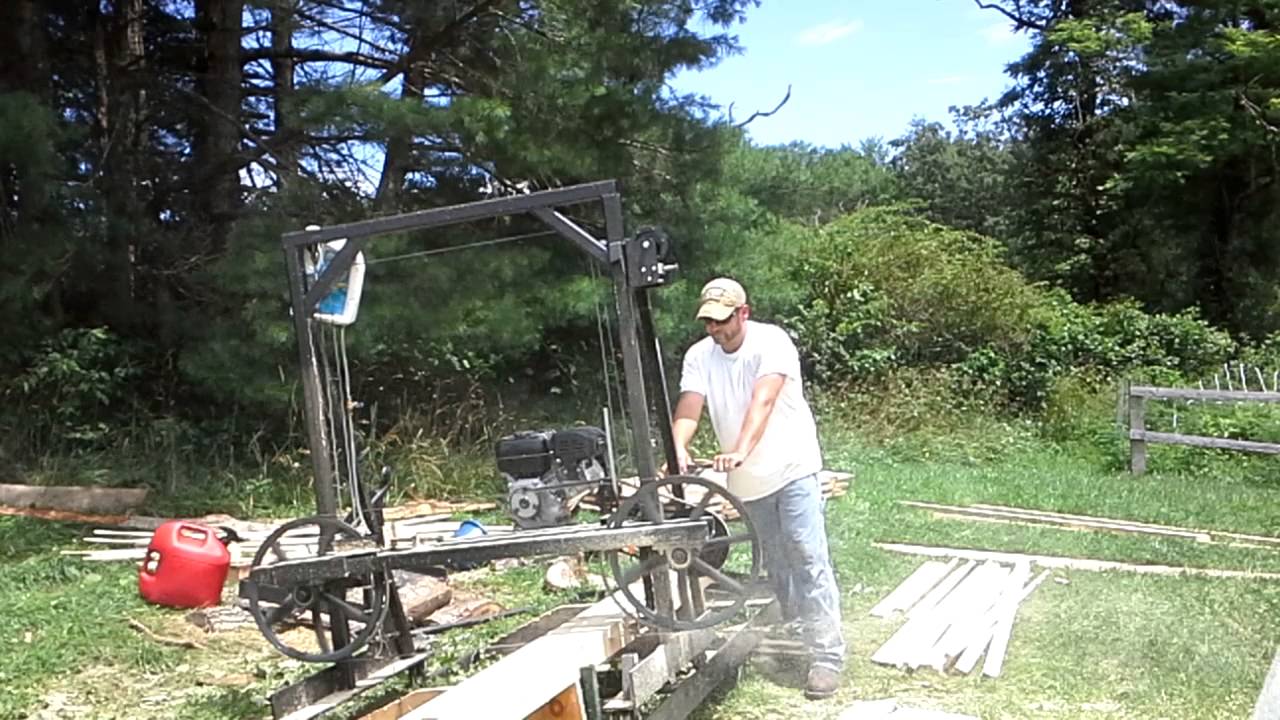 Homemade simple band sawmill