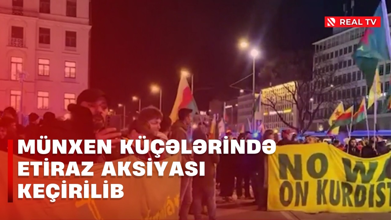 Münxen küçələrində etiraz aksiyası keçirilib
