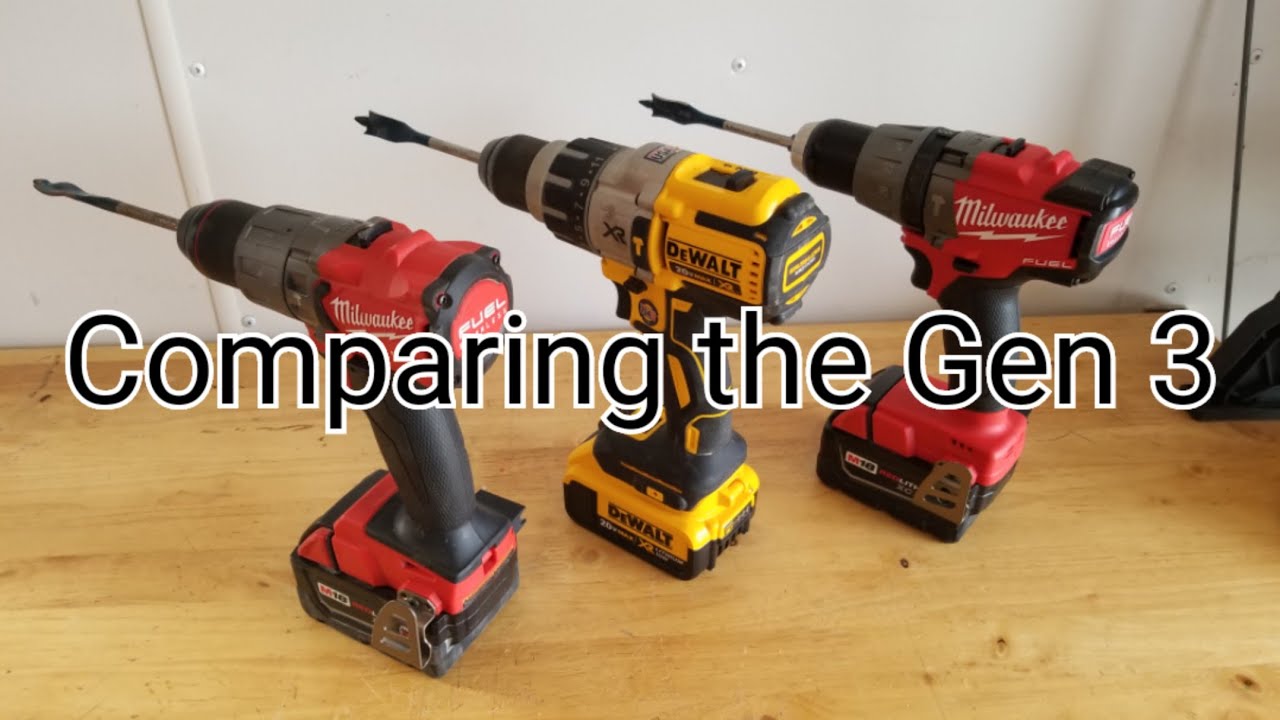 Milwaukee Gen 3 VS Gen 2 and Dewalt 20voltmax