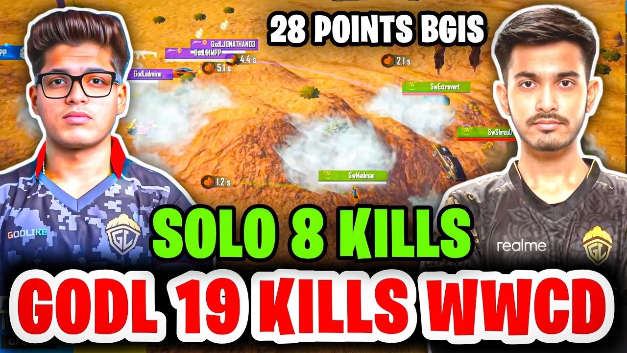 WWCD Godl 19 kills  solo vs 8  #GodL #WWCD #BGIS #bgmiindia #bgmi #jonathangaming #lolzzzgaming